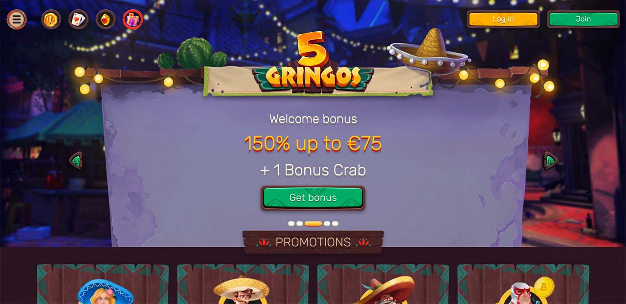 5grinos casino bonuses