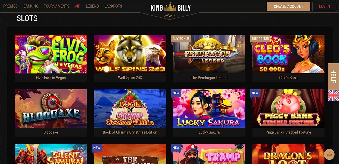 king billy casino slots