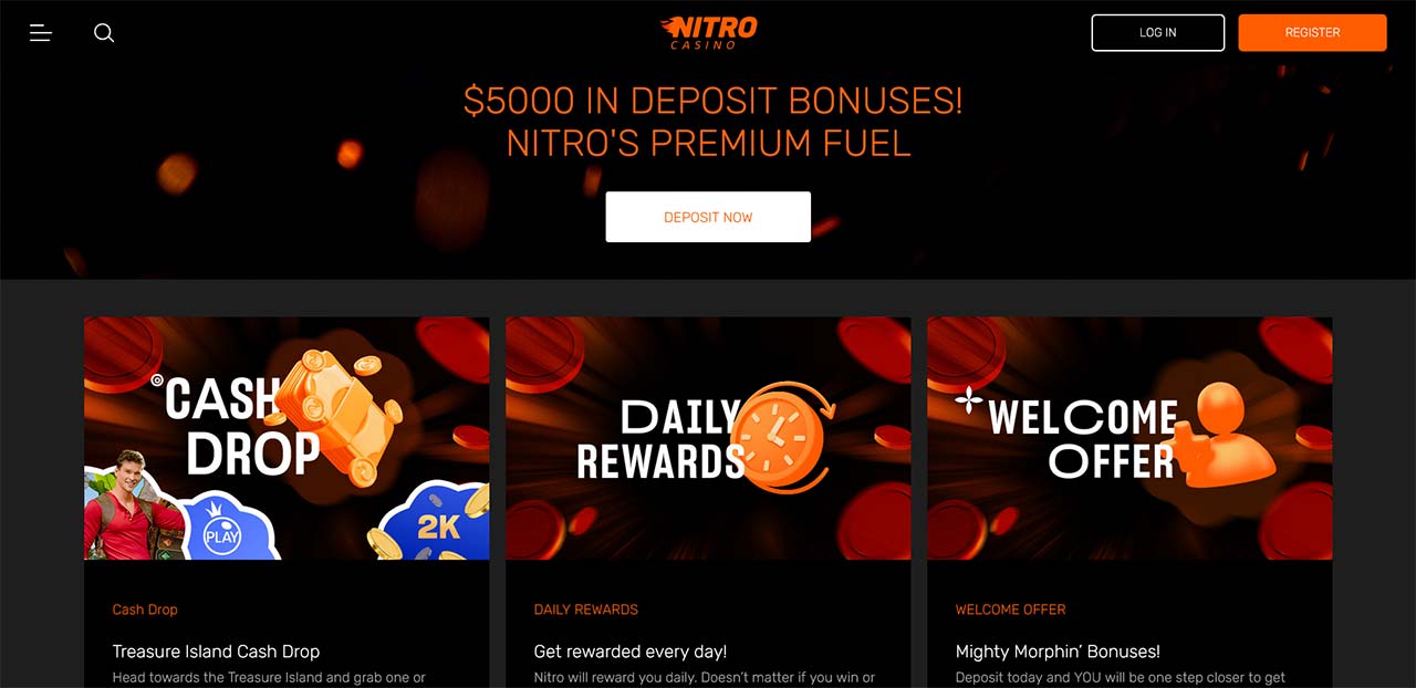 nitro casino bonuses